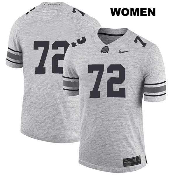 Ohio State Buckeyes Women's Tommy Togiai #72 Gray Authentic Nike No Name College NCAA Stitched Football Jersey PZ19G42LY